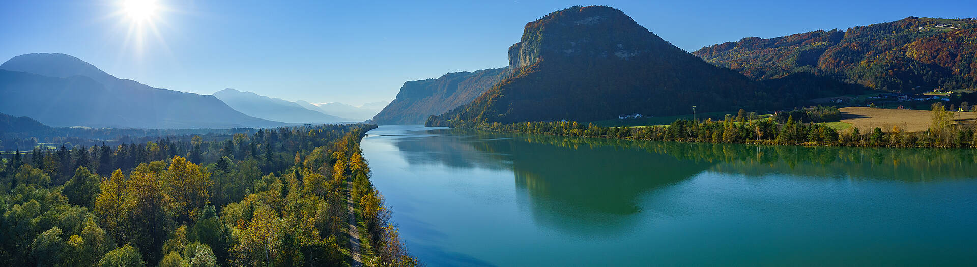 Radfahren an der Drau