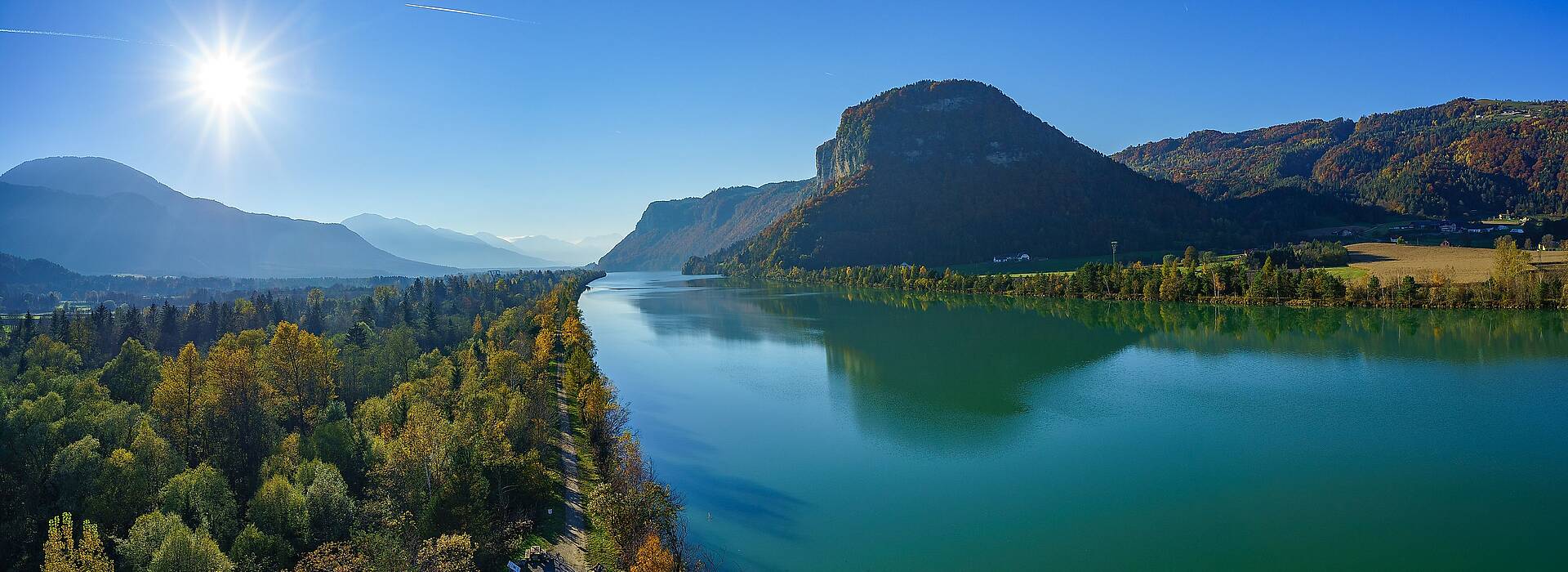 Radfahren an der Drau